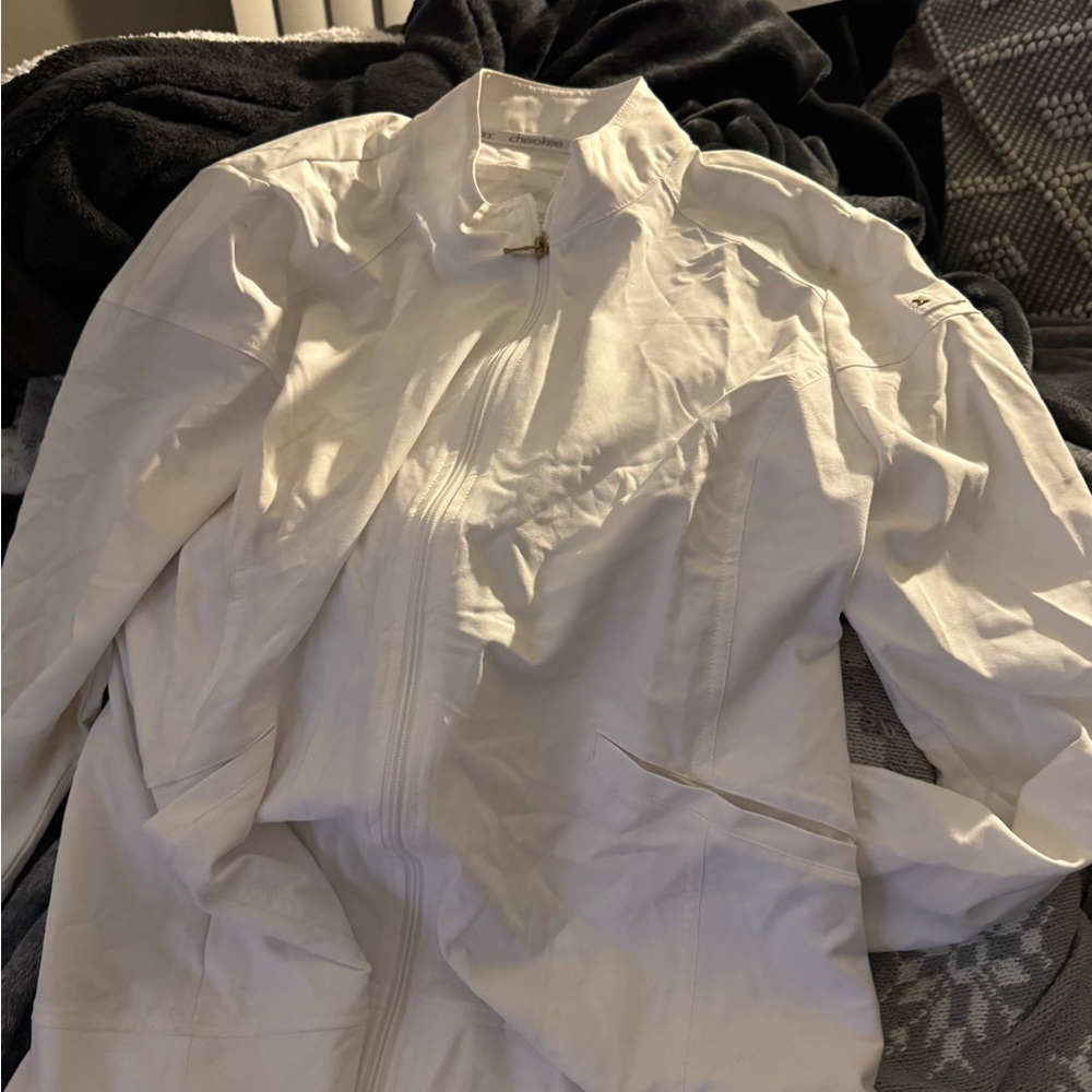 Iflex by Cherokee scrub jacket white